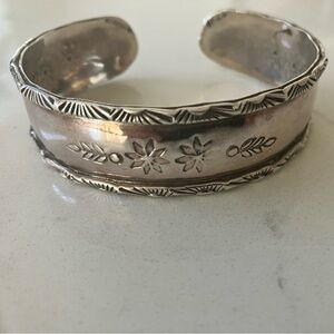 Silver cuff bracelet
